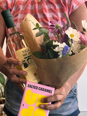 Bottle & Blooms (and chocolate!)